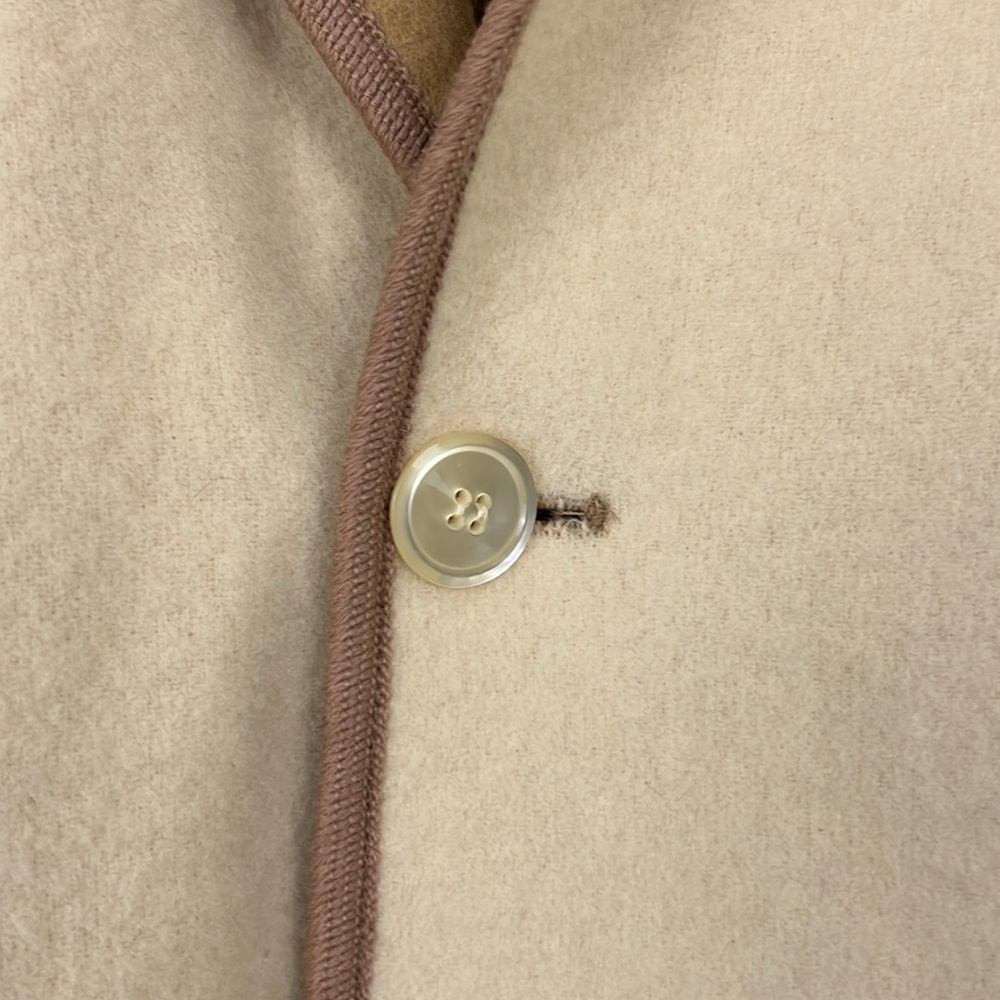 Turnaround by Cuddlecoat wool jacket reversible brown and cream M - Picture 12 of 15
